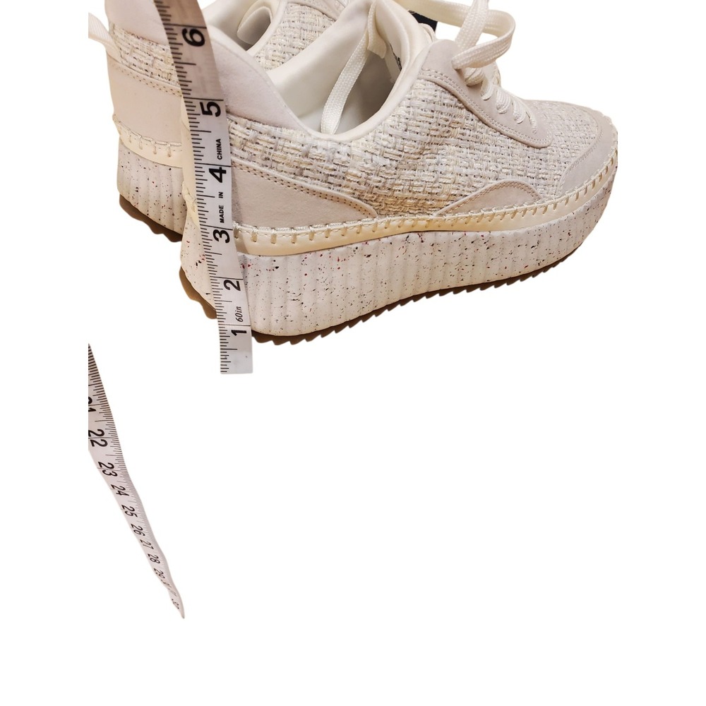 Universal Thread Womens White Tweed Platform Sneakers Shoes Memory Foam - Picture 5 of 11